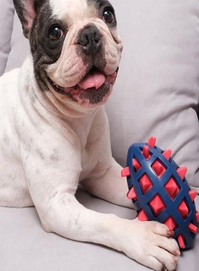 THE DDS STORE Dual Textured Jack Squeaky Dog Chew Toy Enrichment, Foraging Dog Treat Toy with Squeaker, Fill with Treats- (Color May Vary) (Rugby Ball) - Image 3